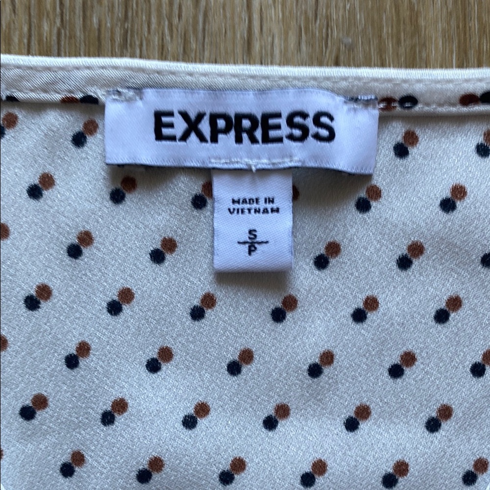 MOVING SALE - Express Printed Wrap Front Peplum Top - Picture 2 of 4